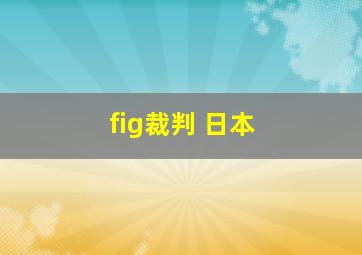 fig裁判 日本